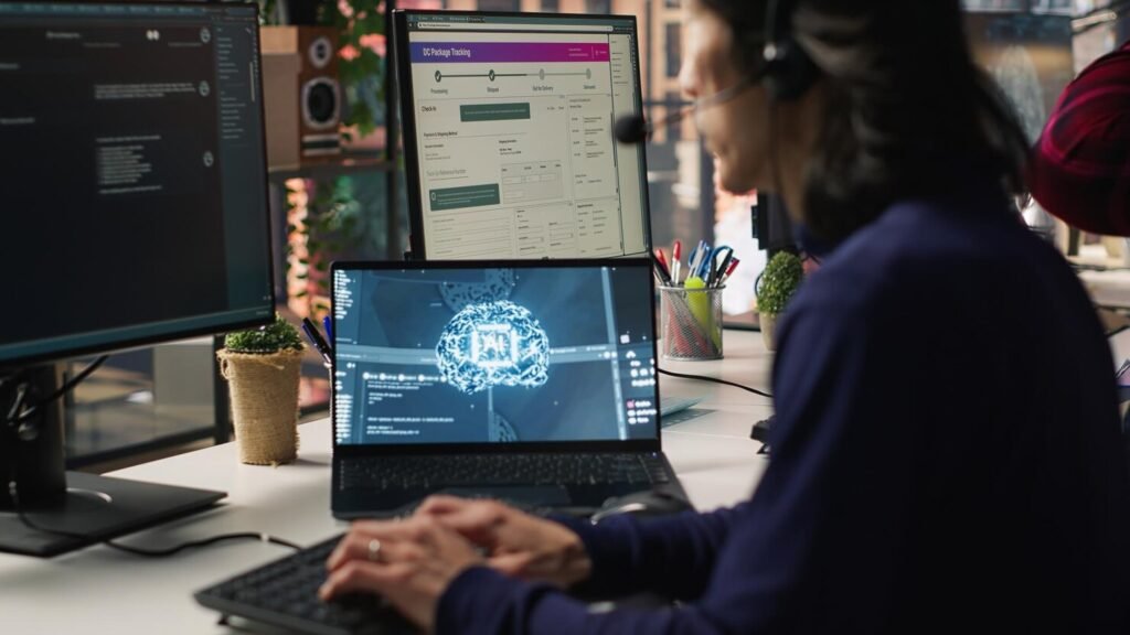 call center agents track shipments office using ai chatbot help 482257 126758